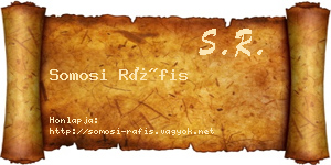 Somosi Ráfis névjegykártya